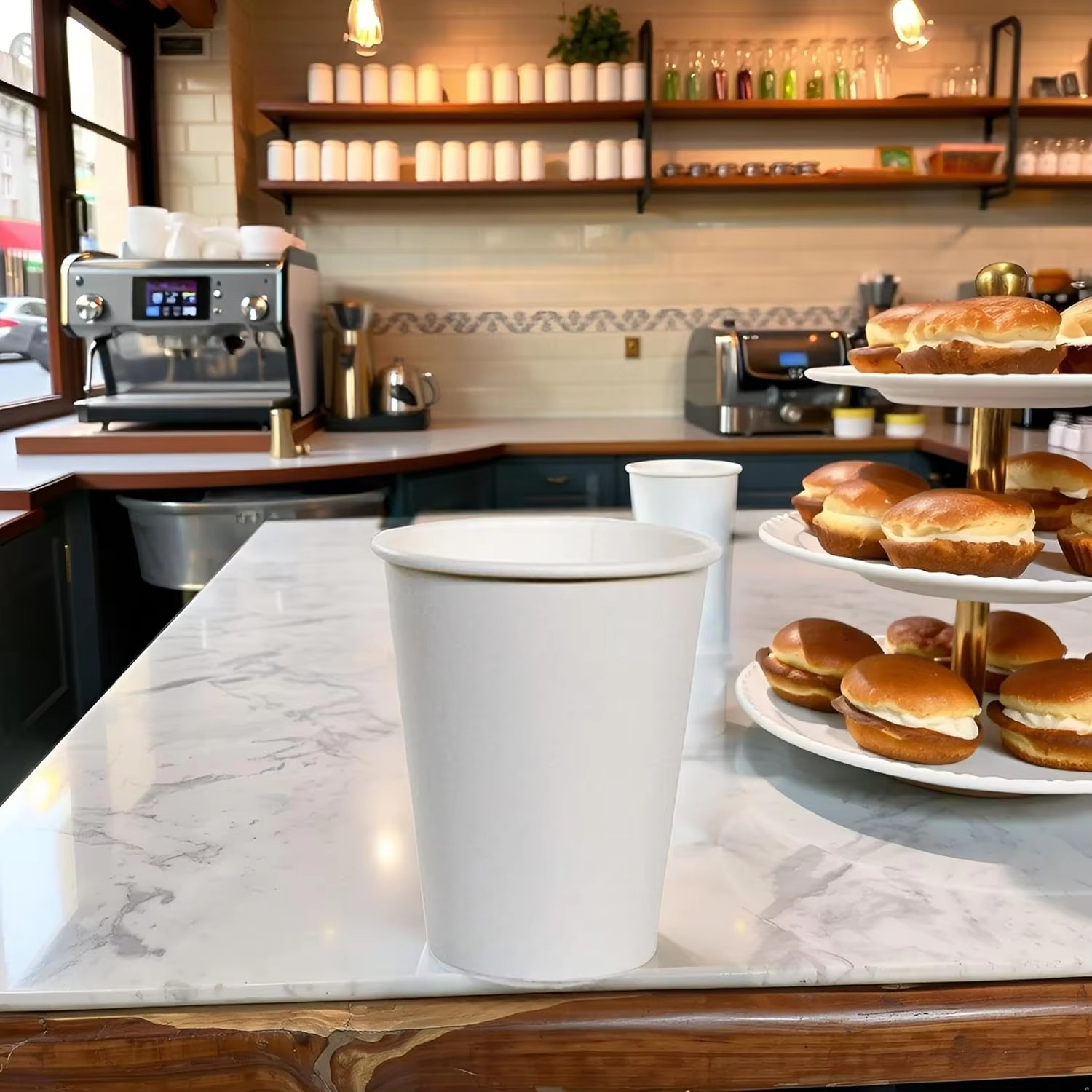 White Single Wall Takeaway Coffee Cups - Eco-Friendly, Ideal for Hot Beverages, Perfect for Cafes, Events & Office Use, Durable