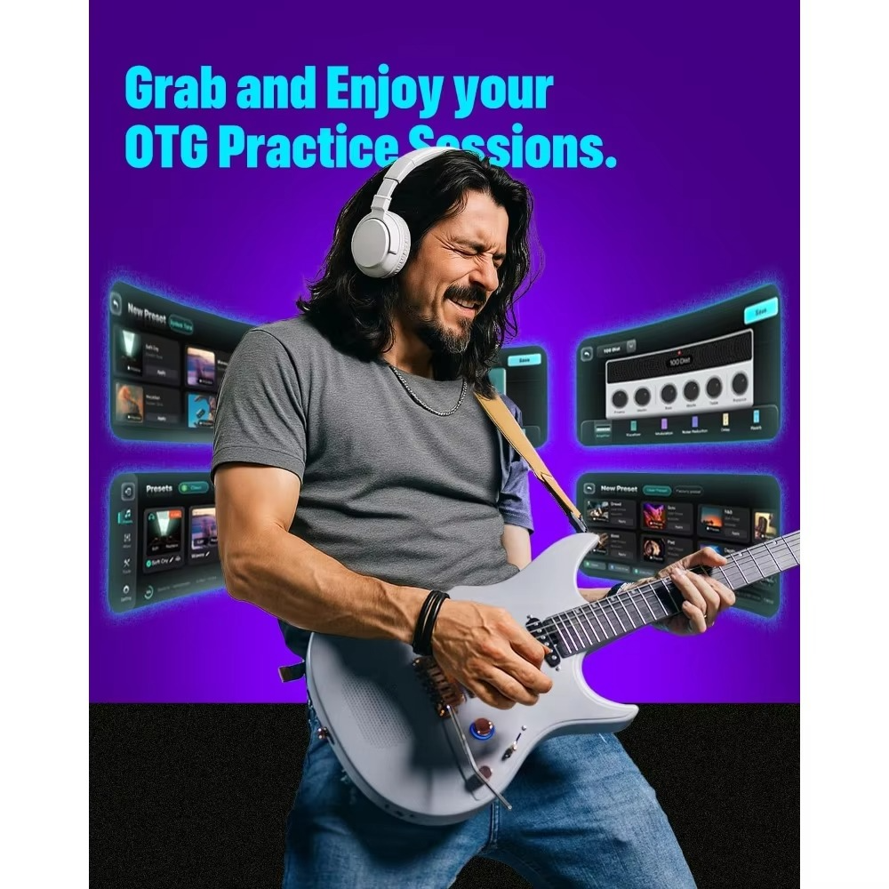 Enya Electric Guitar Inspire 39" Smart Electric Carbon Fiber Guitarra with 15W Wireless Speaker, 20 Distinct Tones