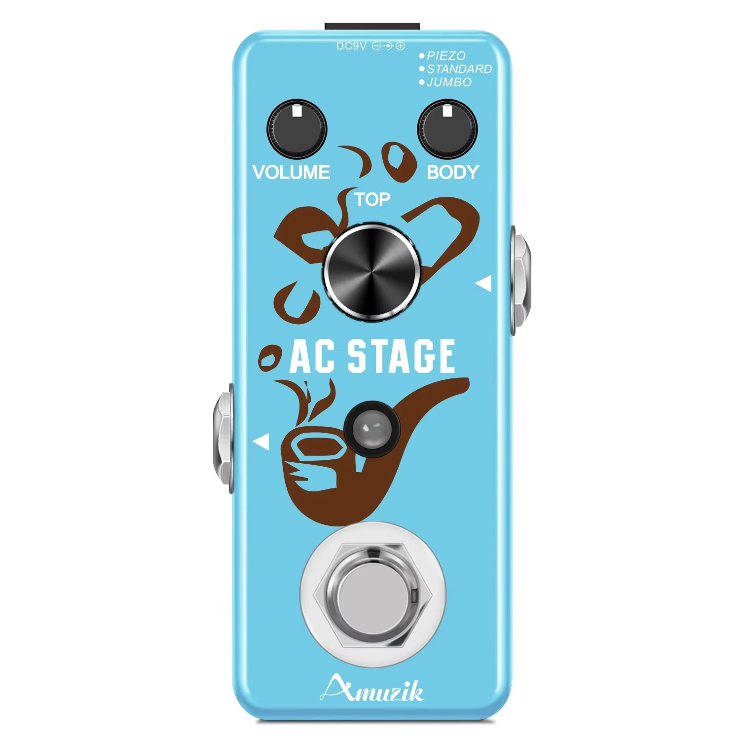 Amuzik AC Stage Acoustic Guitar Effect Pedal Acoustic Simulator Effector mini Pedal Jumbo Folk Guitar Accessories Parts
