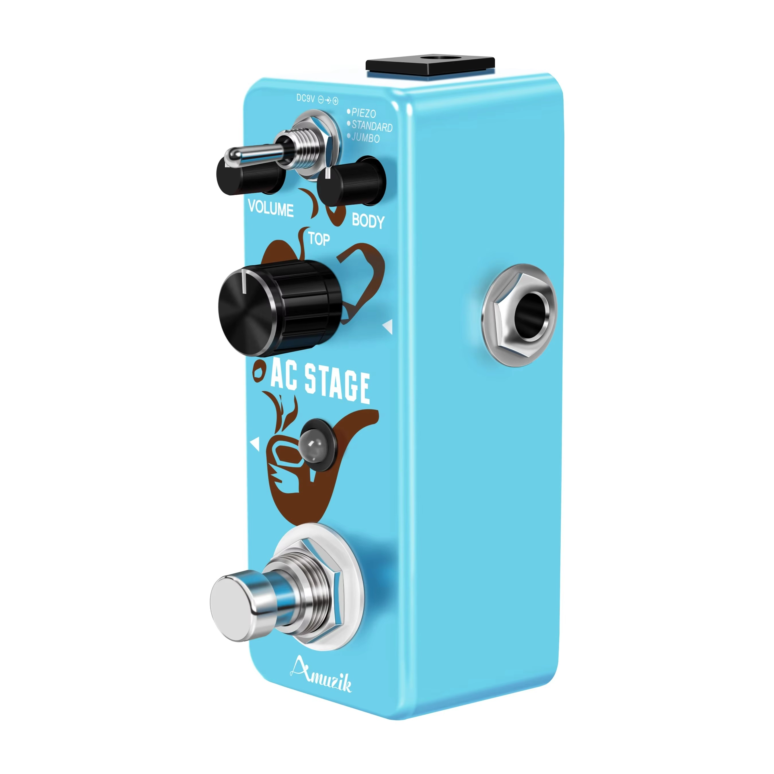 Amuzik AC Stage Acoustic Guitar Effect Pedal Acoustic Simulator Effector mini Pedal Jumbo Folk Guitar Accessories Parts