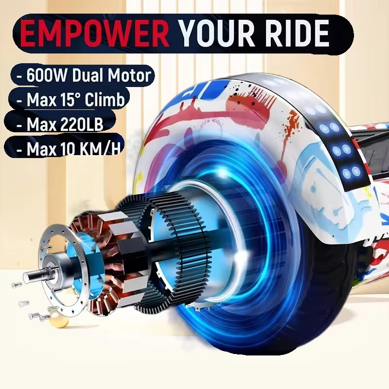 High Quality 8 Inch Two Wheel Hoverboard Electric Self Balancing Scooter Led Lights Self-balancing Electric Scooters