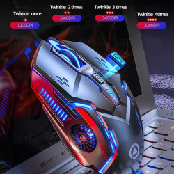 Silver Eagle G5 Mute Wired Mouse Six Keys Luminous Game E-Sports Machinery Computer Accessories