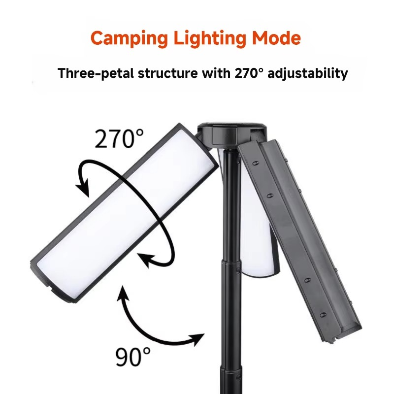 WESTTUNE Multi-functional Camping Light 2 in 1 LED High Bright Flashlight USB Rechargeable Camping Tent Lantern Emergency Lamp