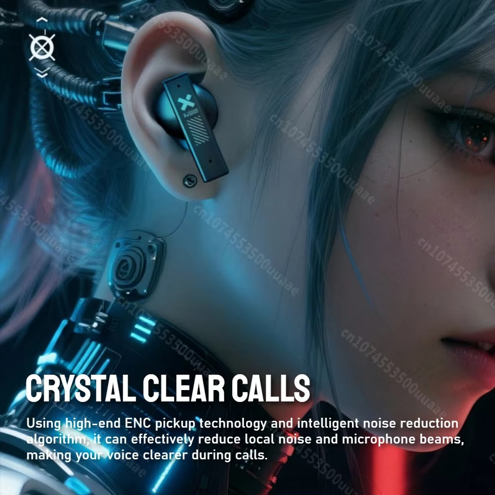 Zombie Cat B10 ANC Bluetooth Earphones -45dB Active Noise Cancellation Bluetooth Headphone Sport Earbuds with Metal Necklace