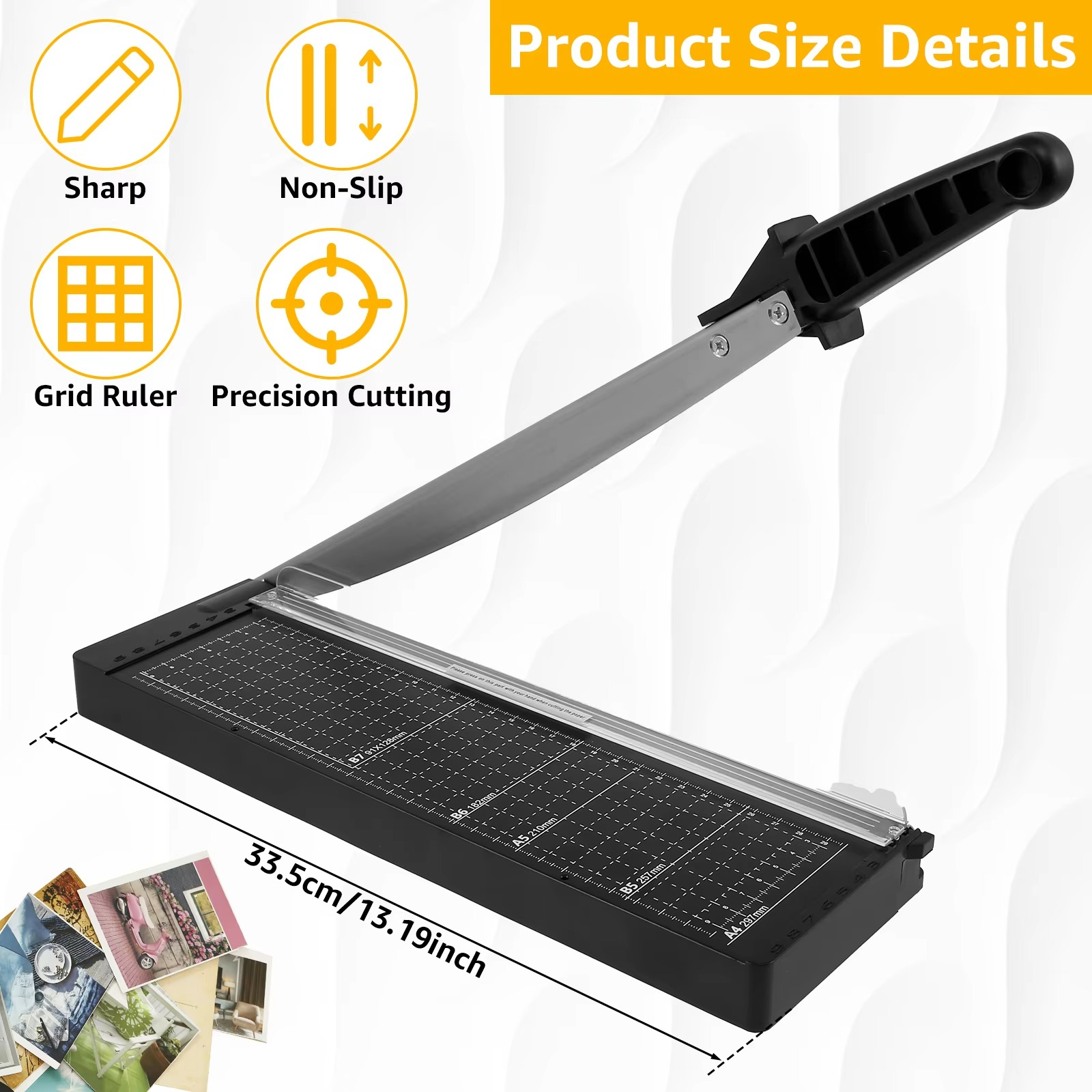 A4 Precision Paper Photo Trimmers Guillotine Cutter For Photo Labels Paper Cutting Tool with R4 Corner Rounder Cutting Board