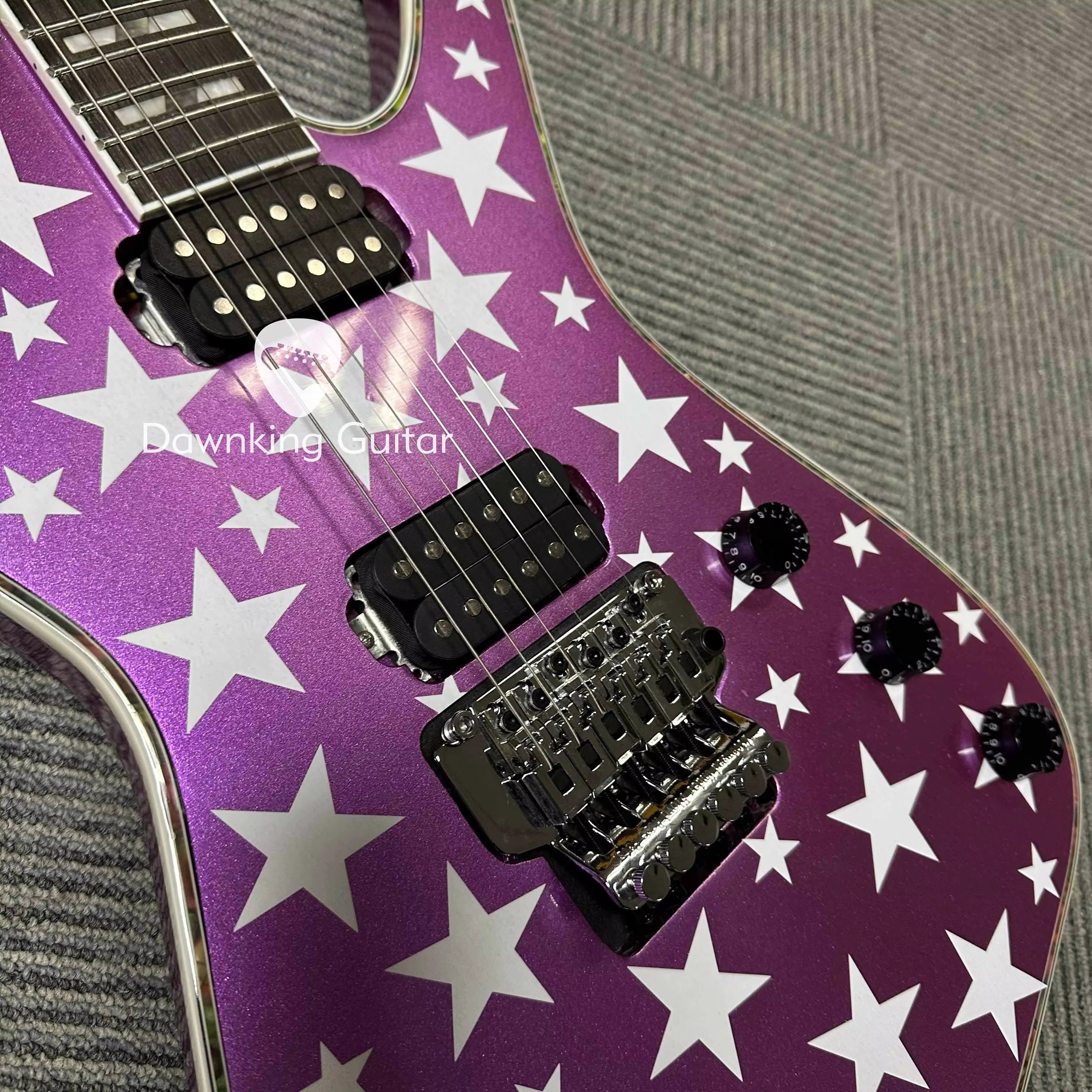 Fast Ship Iceman Electric Guitar Star Top Chrome Hardware FR Bridge 6-String XI free shipping