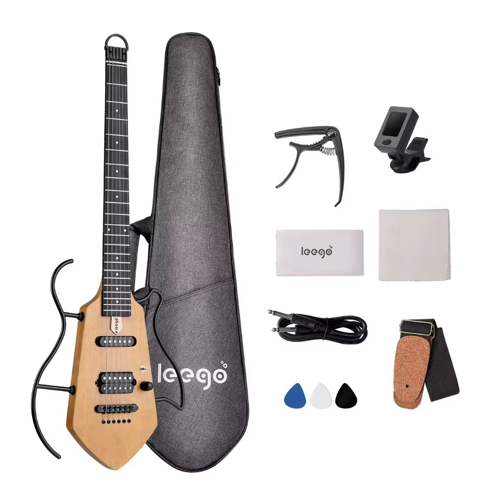 Electric Guitar Portable Detachable High Quality Electric Guitars Professional Headless Guitars Travel Musical Instruments