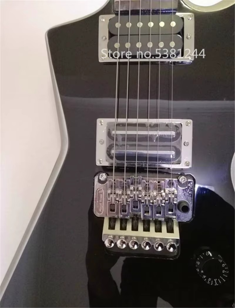 Free transportation, 6-string electric guitar, black paint, silver edge, silver accessories, trill system, customizable