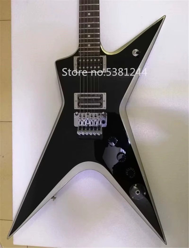 Free transportation, 6-string electric guitar, black paint, silver edge, silver accessories, trill system, customizable