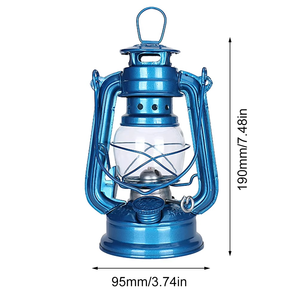 Vintage Oil Burning Lantern Metal Kerosene Lantern Hurricane Table Lamps Portable Handheld Fuel Lamp Outdoor Camping Table Lamp