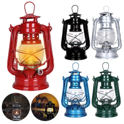 Vintage Oil Burning Lantern Metal Kerosene Lantern Hurricane Table Lamps Portable Handheld Fuel Lamp Outdoor Camping Table Lamp