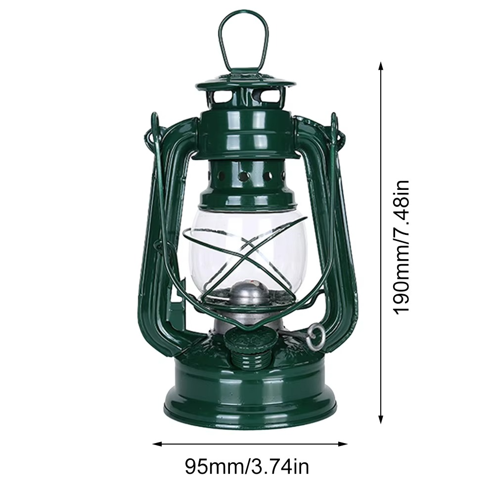 Vintage Oil Burning Lantern Metal Kerosene Lantern Hurricane Table Lamps Portable Handheld Fuel Lamp Outdoor Camping Table Lamp