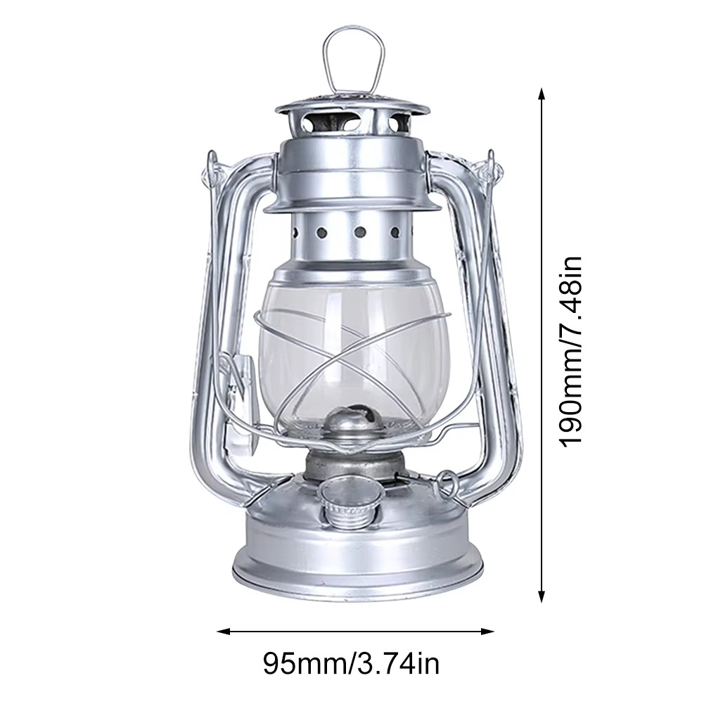 Vintage Oil Burning Lantern Metal Kerosene Lantern Hurricane Table Lamps Portable Handheld Fuel Lamp Outdoor Camping Table Lamp