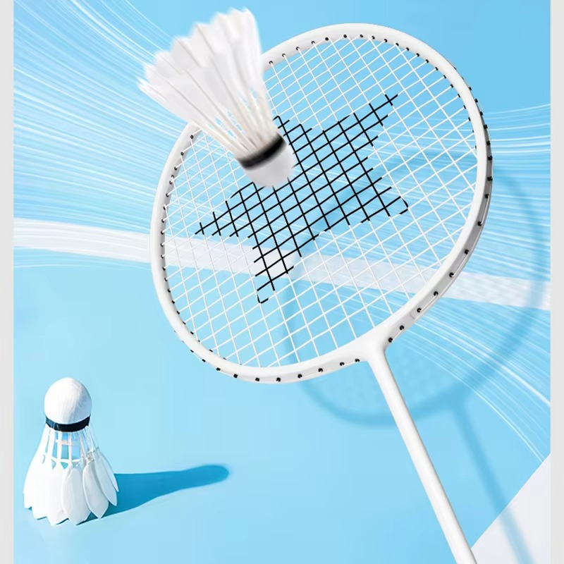 Professional Badminton Rackets with 2pcs Shuttlecocks Backpack 4U Aluminum-carbon Integration 26 Pounds Battledore for Outdoor