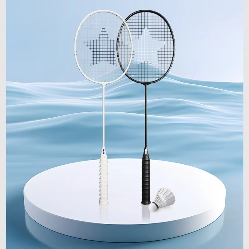 Professional Badminton Rackets with 2pcs Shuttlecocks Backpack 4U Aluminum-carbon Integration 26 Pounds Battledore for Outdoor