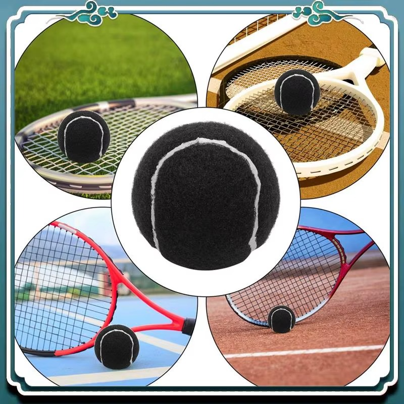 Reliable 24Pcs Pack Tennis Balls Wear-Resistant Elastic Training Balls 66Mm Ladies Beginners Practice Tennis Ball,Black