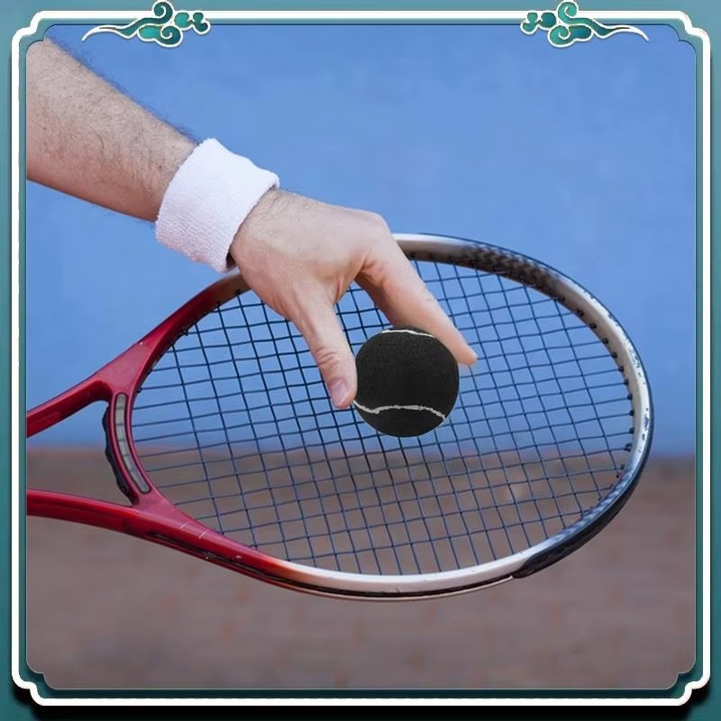 Reliable 24Pcs Pack Tennis Balls Wear-Resistant Elastic Training Balls 66Mm Ladies Beginners Practice Tennis Ball,Black
