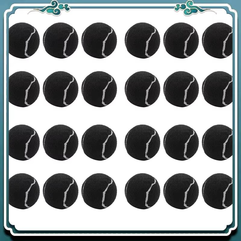 Reliable 24Pcs Pack Tennis Balls Wear-Resistant Elastic Training Balls 66Mm Ladies Beginners Practice Tennis Ball,Black