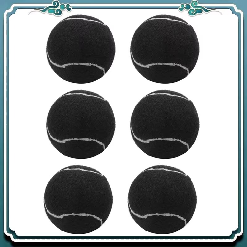 Reliable 24Pcs Pack Tennis Balls Wear-Resistant Elastic Training Balls 66Mm Ladies Beginners Practice Tennis Ball,Black