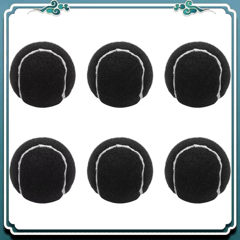 Reliable 24Pcs Pack Tennis Balls Wear-Resistant Elastic Training Balls 66Mm Ladies Beginners Practice Tennis Ball,Black