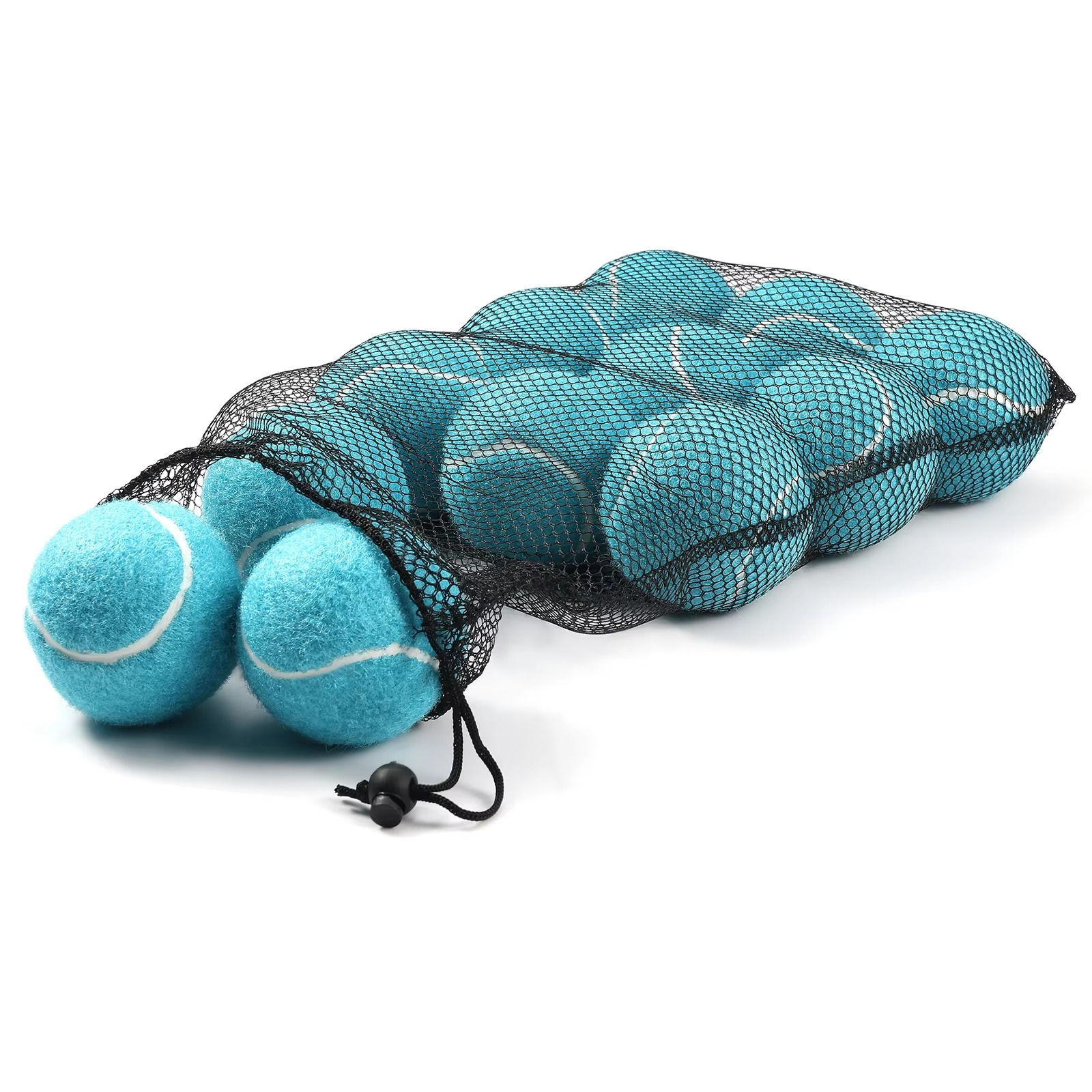 Tennis Balls High Elasticity Durable Training Balls for Beginners Practice Tennis Ball with Mesh Bag Wool Rubber Tennis Balls
