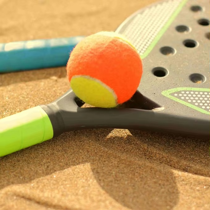 Wholesale Orange Yellow Paddle Beach Training Tennis Ball with Mesh Bag