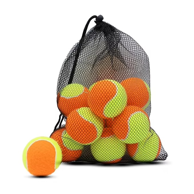 Wholesale Orange Yellow Paddle Beach Training Tennis Ball with Mesh Bag