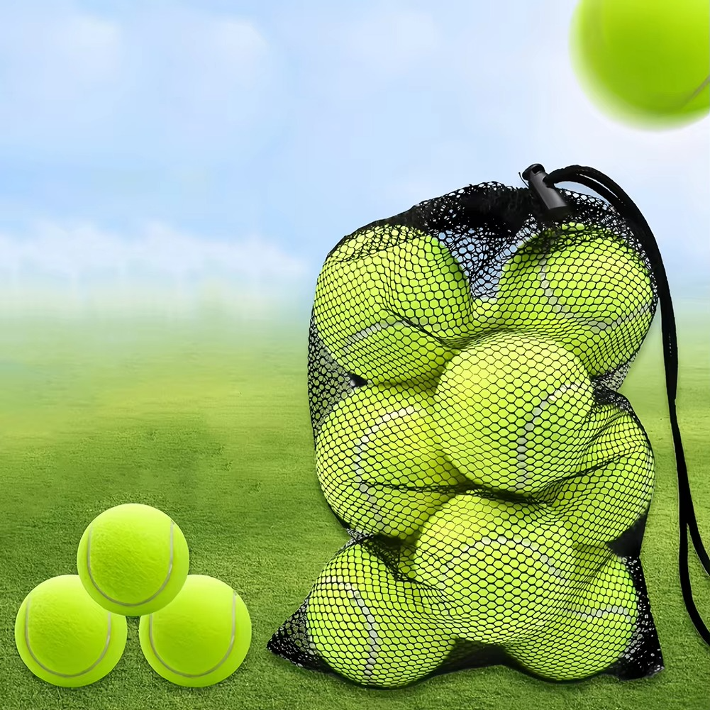 10PCS High Elasticity Tennis Professional Tennis Training Game Ball Practice Tennis Ball Outdoor Dogs Bite 67mm Tennis Balls