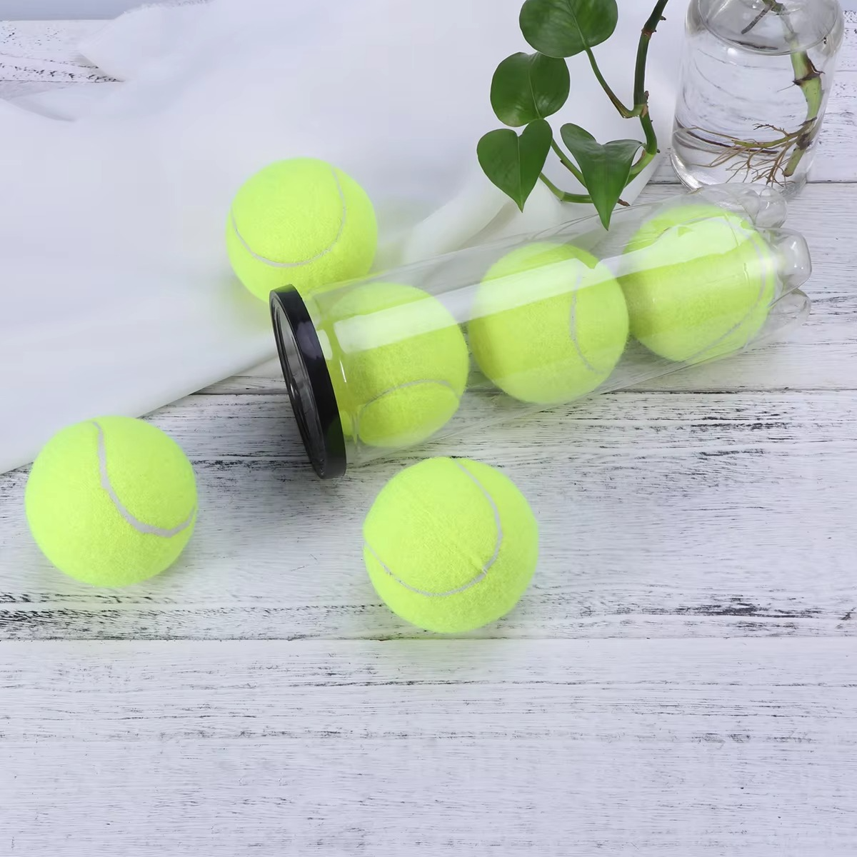 6pcs Tennis Balls Can Practice Tennis Balls Championship Regular Duty Tennis Ball Pet Dogs Tennis Balls (Yellow)