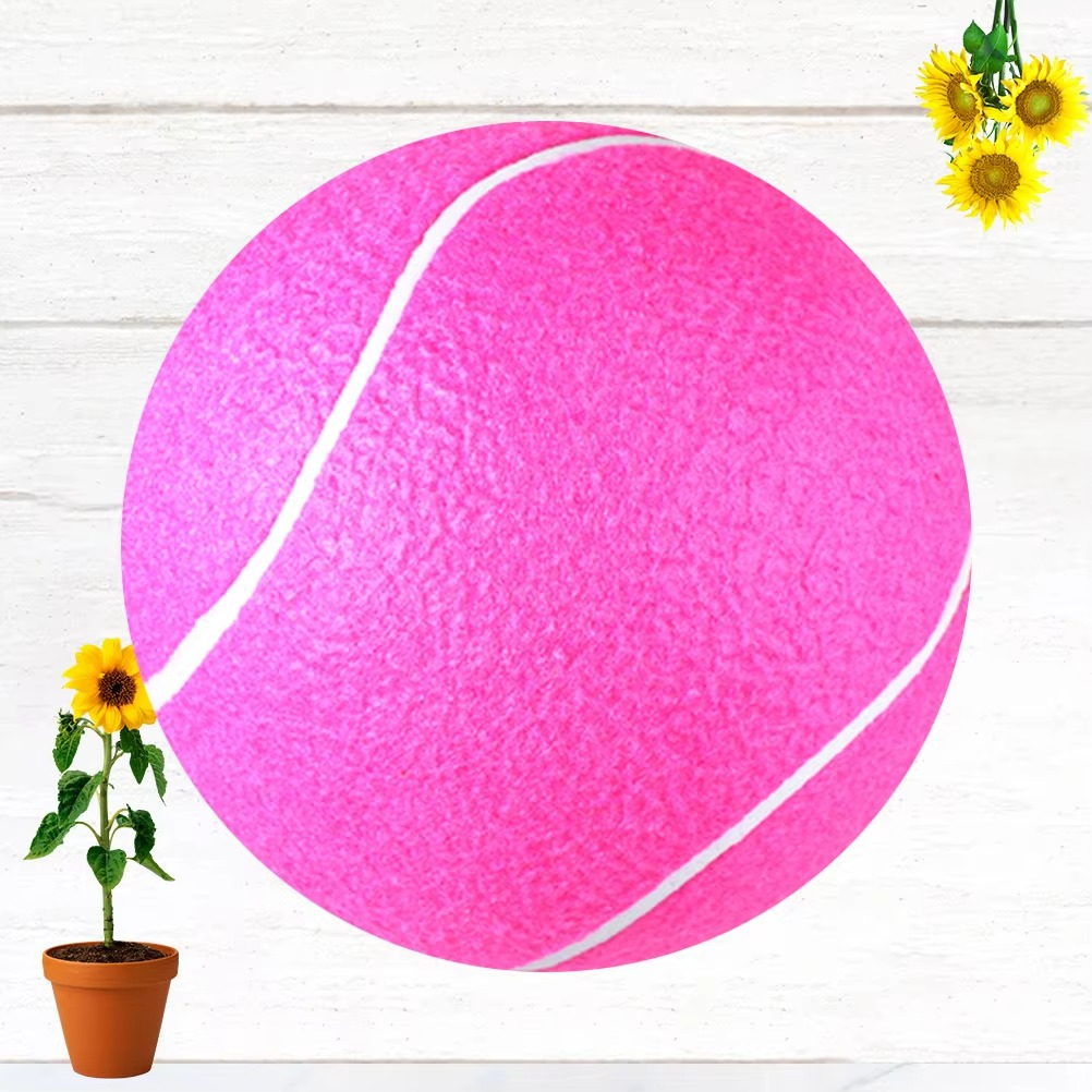 8 Inch Giant Inflatable Tennis Kids Educational Outdoor Camping Hiking Parent Child Interaction Oversized Soft Durable Rubber