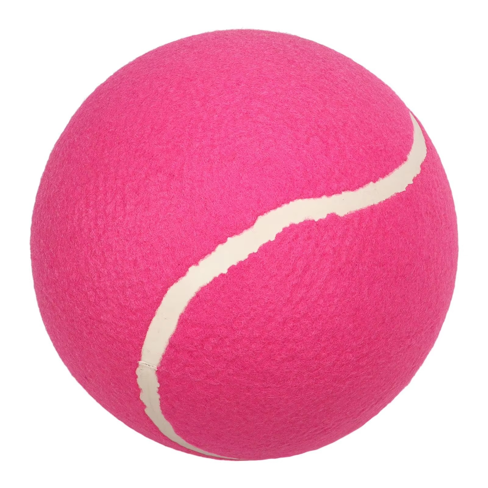 Jumbo 8 Inch Inflatable Tennis Ball Durable Rubber Core Plush Felt Portable Pet for training Toy