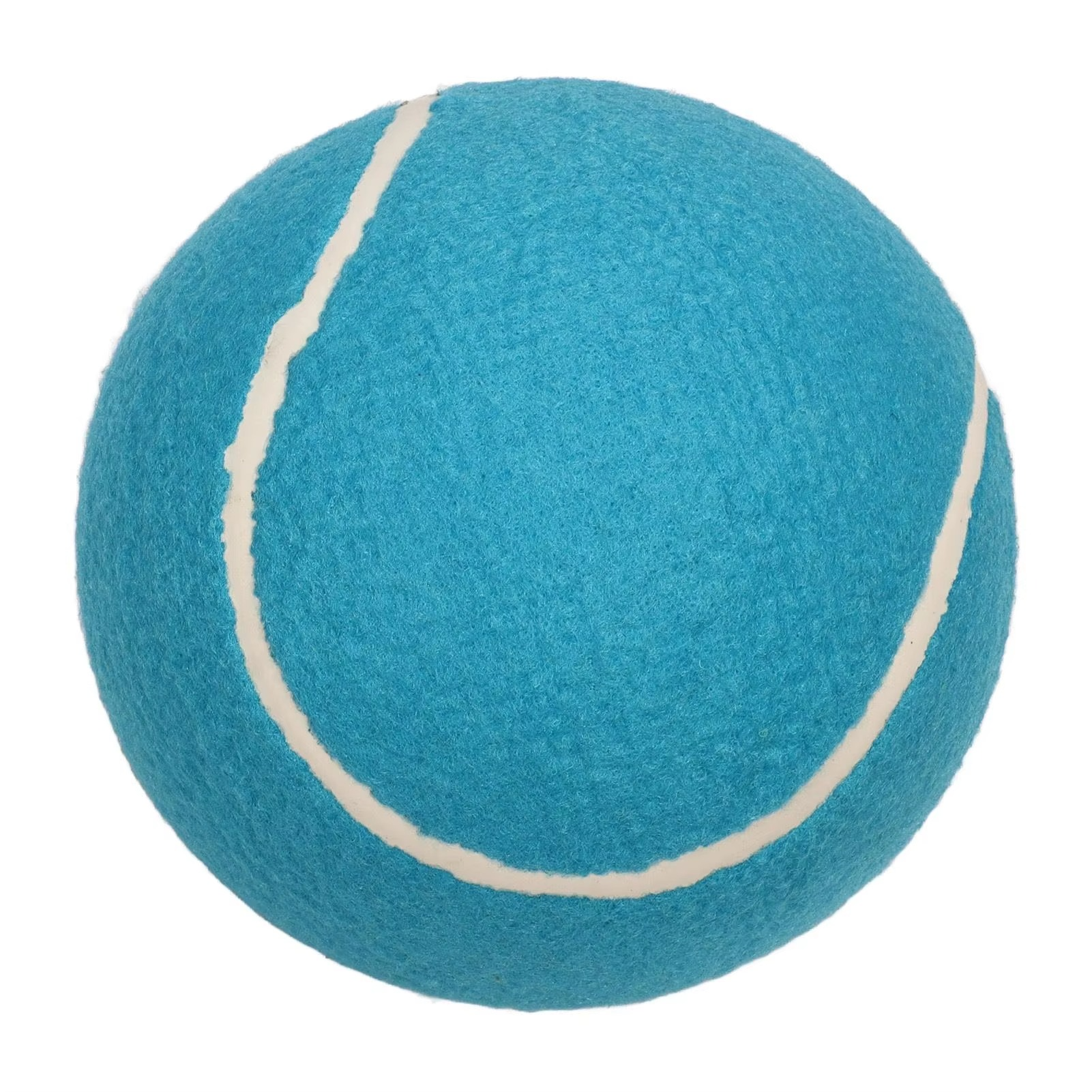 Jumbo 8 Inch Inflatable Tennis Ball Durable Rubber Core Plush Felt Portable Pet for training Toy
