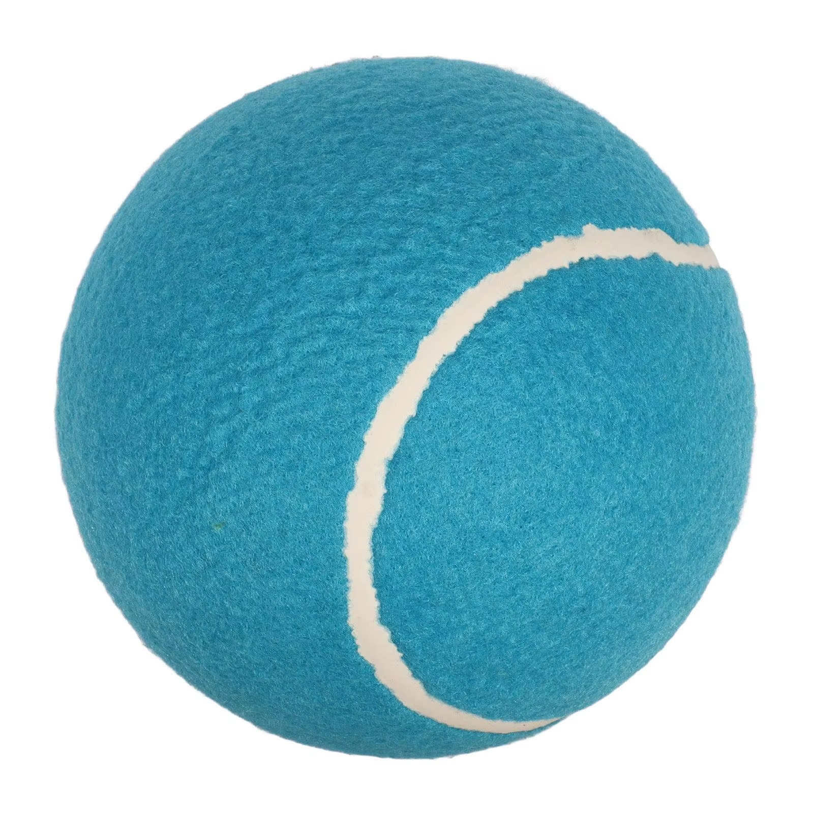 Jumbo 8 Inch Inflatable Tennis Ball Durable Rubber Core Plush Felt Portable Pet for training Toy