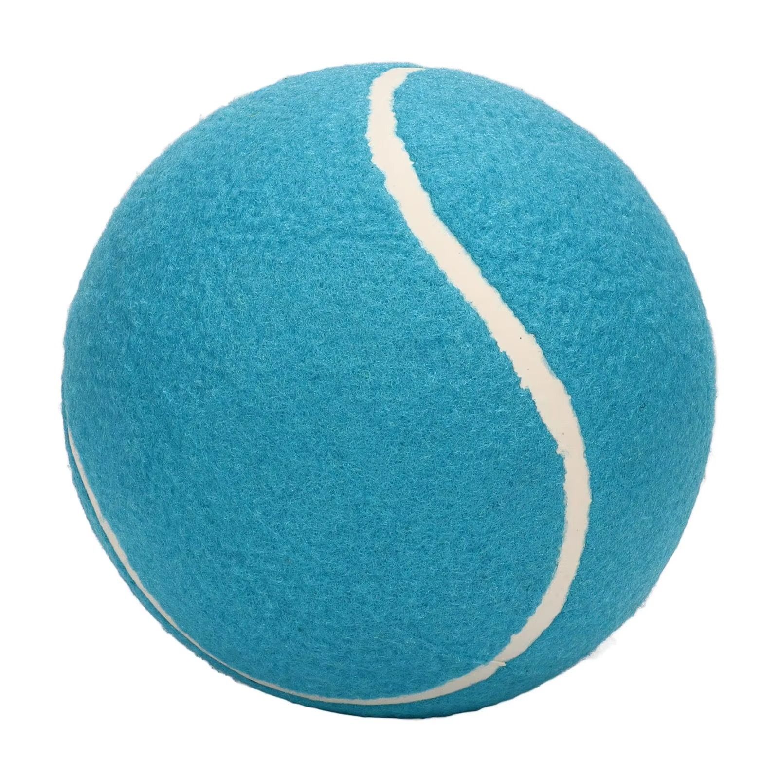 Jumbo 8 Inch Inflatable Tennis Ball Durable Rubber Core Plush Felt Portable Pet for training Toy