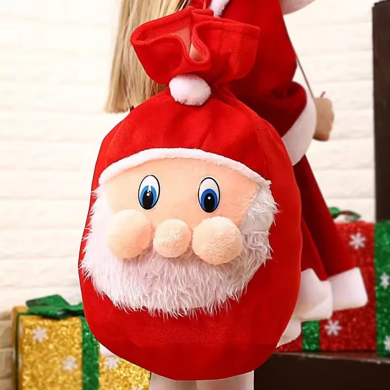 Funny Santa Claus Gift Bag Christmas Cosplay Props Christmas Ornament Backpack Merry Christmas Decor 2025 Happy New Year 2026