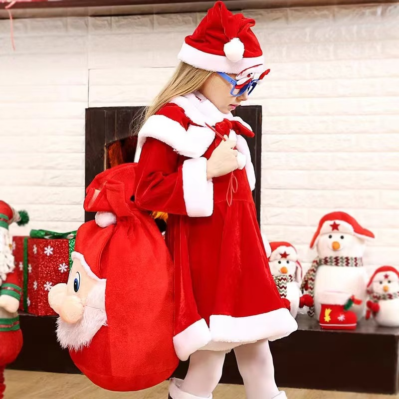 Funny Santa Claus Gift Bag Christmas Cosplay Props Christmas Ornament Backpack Merry Christmas Decor 2025 Happy New Year 2026