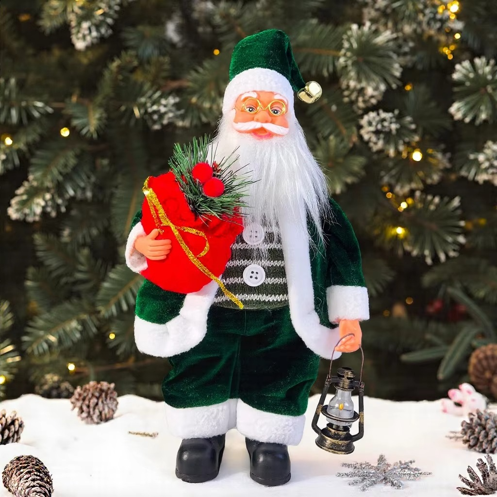 13inch Standing Santa Claus Desktop Ornament Xmas Window Doll Kids Favors Gifts Merry Christmas Decor Happy New Year 2026