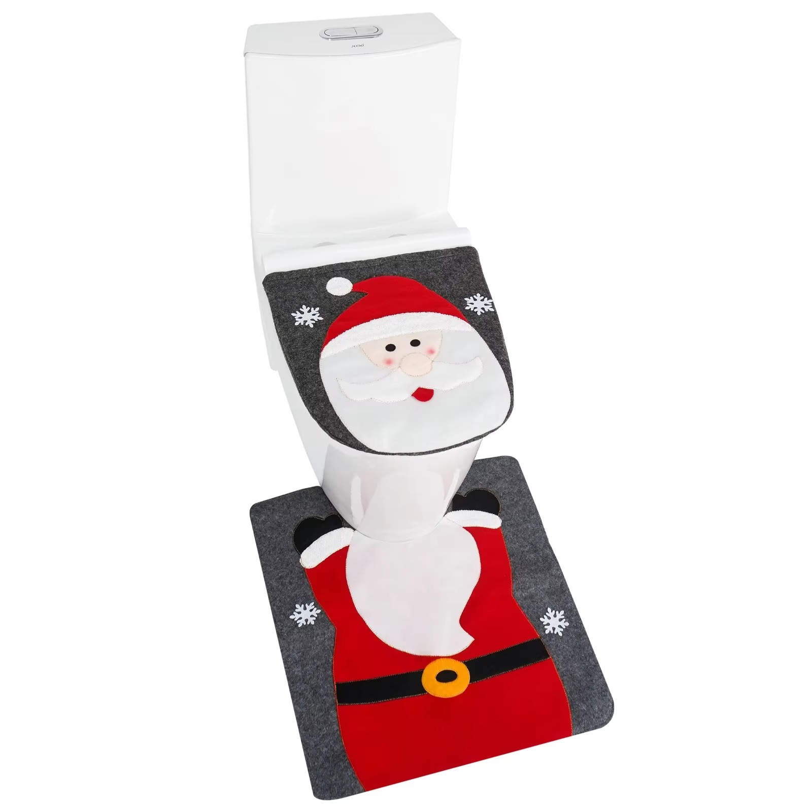 Christmas Toilet Set Cartoon Santa Claus Snowman Elk Toilet Seat Floor Mat Decoration Merry Chistmas Decor Happy New Year 2026