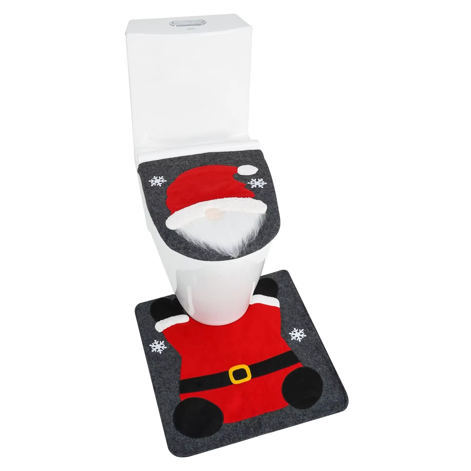 Christmas Toilet Set Cartoon Santa Claus Snowman Elk Toilet Seat Floor Mat Decoration Merry Chistmas Decor Happy New Year 2026