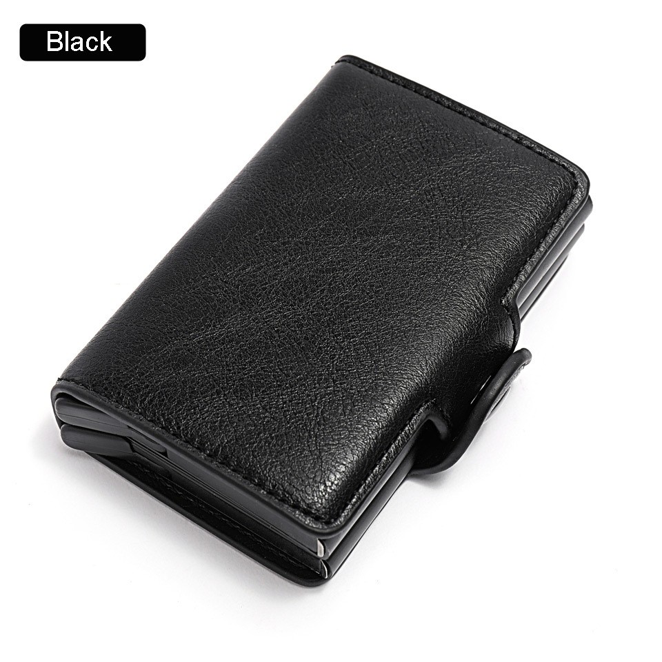 RFID Wallet PU Crazy Horse Leather | Men’s Slim Money Clip & Credit Card Holder