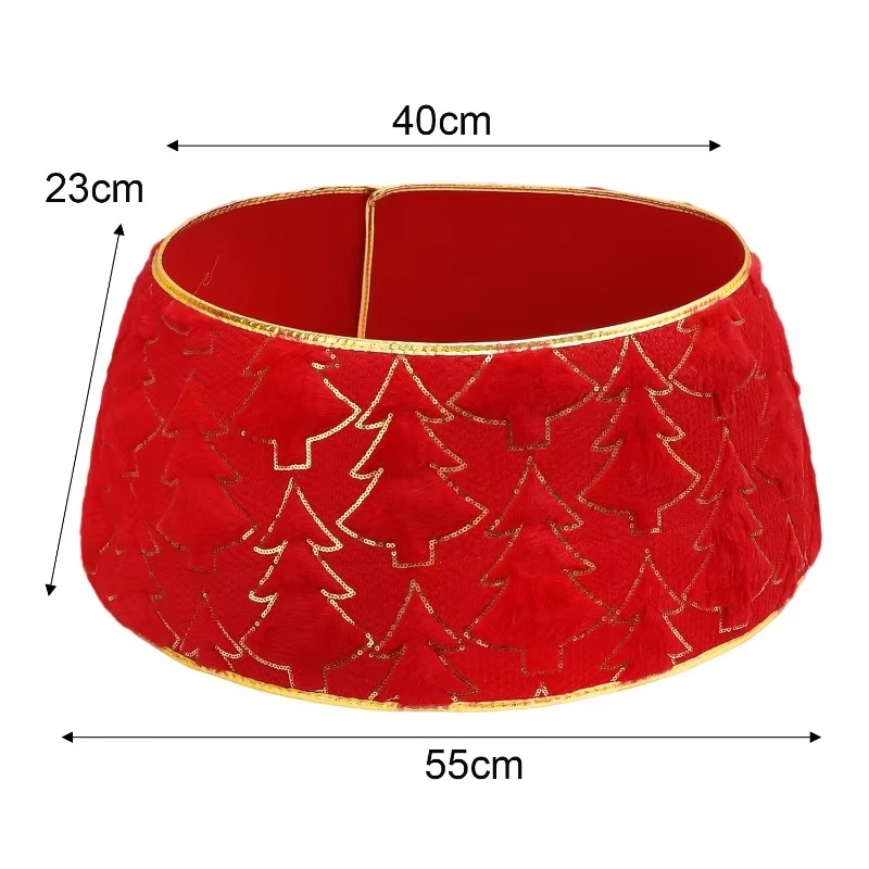 Christmas Tree Decor Surround Base Plush Fabric Tree Surrounder Ornament Bases Tree Skirt Plush Collar New Year Party Decoration