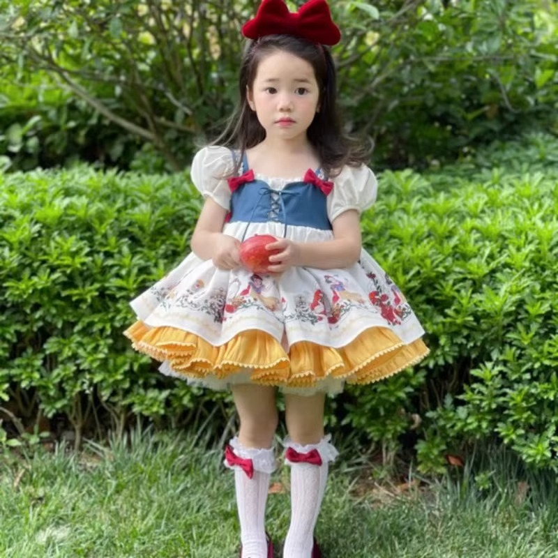Snow White Boutique Tutu Dress New Girls Lolita Court Dress Children's Baby Christmas Princess Dress Up
