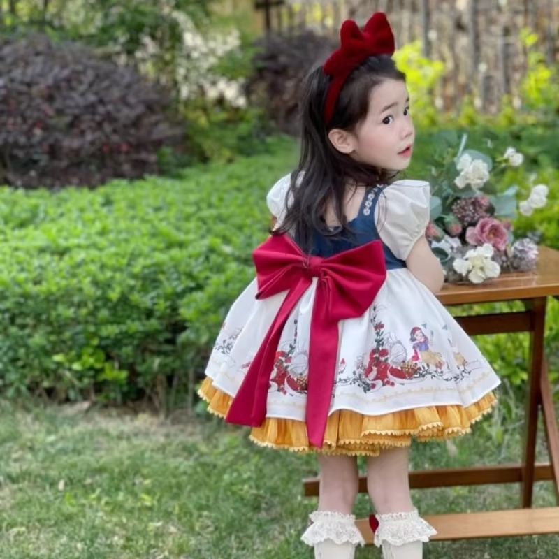 Snow White Boutique Tutu Dress New Girls Lolita Court Dress Children's Baby Christmas Princess Dress Up