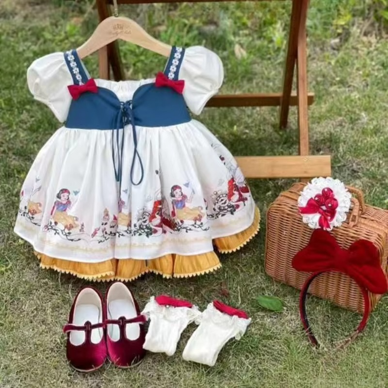 Snow White Boutique Tutu Dress New Girls Lolita Court Dress Children's Baby Christmas Princess Dress Up