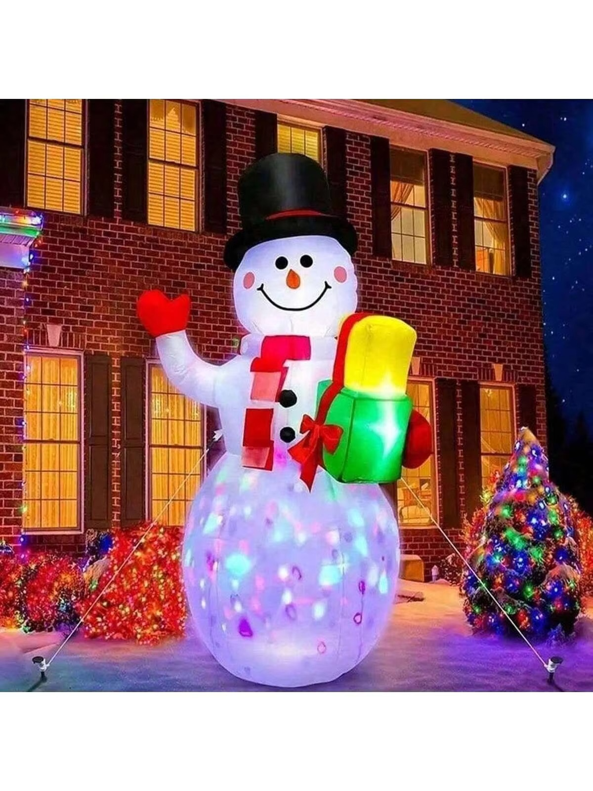 1pc USB Plug Christmas Inflatable Decoration Inflatable Model Outdoor Ornament Party Garden Decor Holiday DIY Decorations