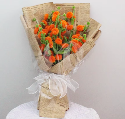 PIPE Orange Persimmon flower Bouquets Handmade Artificial Flower Christmas‘ Day Gifts Fake Flowers Home Decor