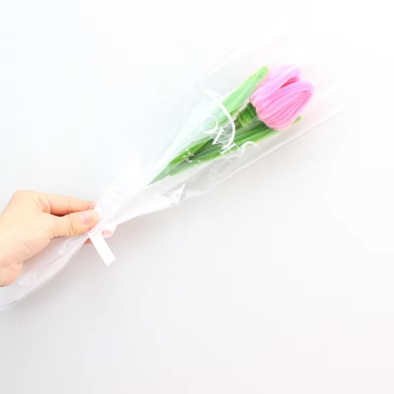 PIPE Colorful Tulip Flower Bouquet for Girlfriend Wife Mom Finish Handmade Christmas‘ Day Gifts for Guests DIY Mother's Day