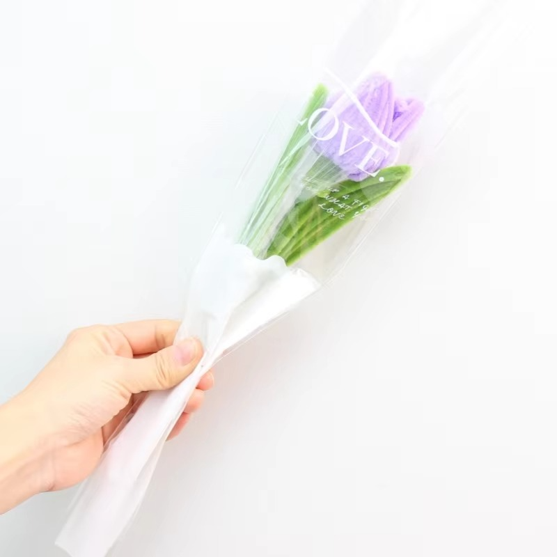PIPE Colorful Tulip Flower Bouquet for Girlfriend Wife Mom Finish Handmade Christmas‘ Day Gifts for Guests DIY Mother's Day