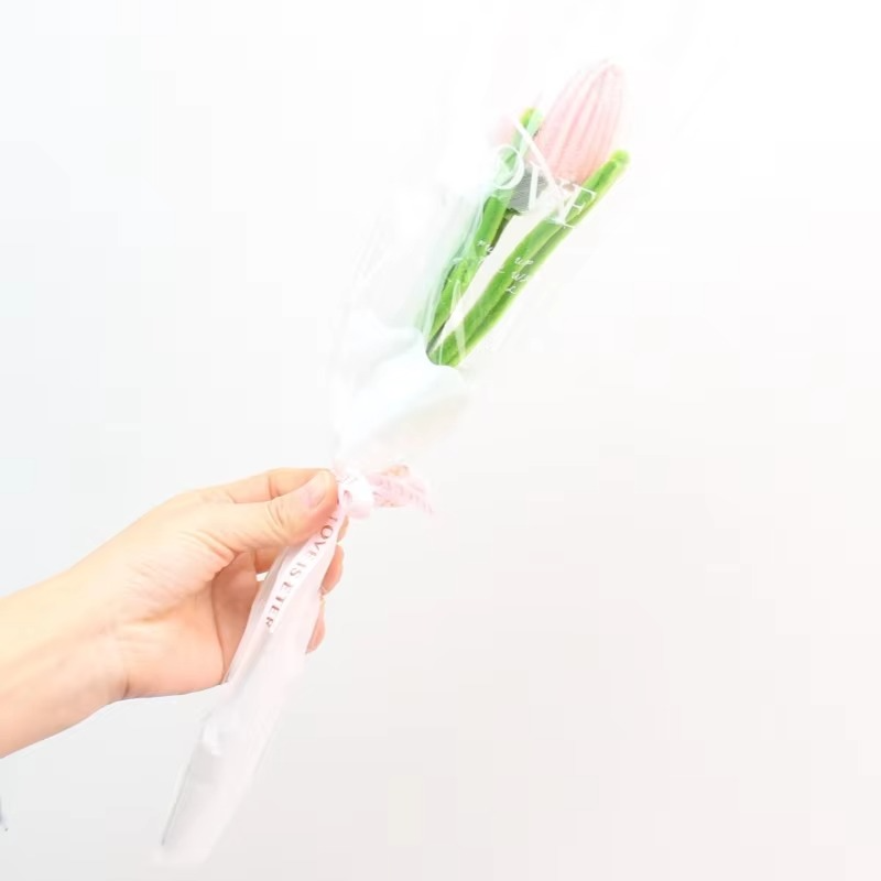 PIPE Colorful Tulip Flower Bouquet for Girlfriend Wife Mom Finish Handmade Christmas‘ Day Gifts for Guests DIY Mother's Day