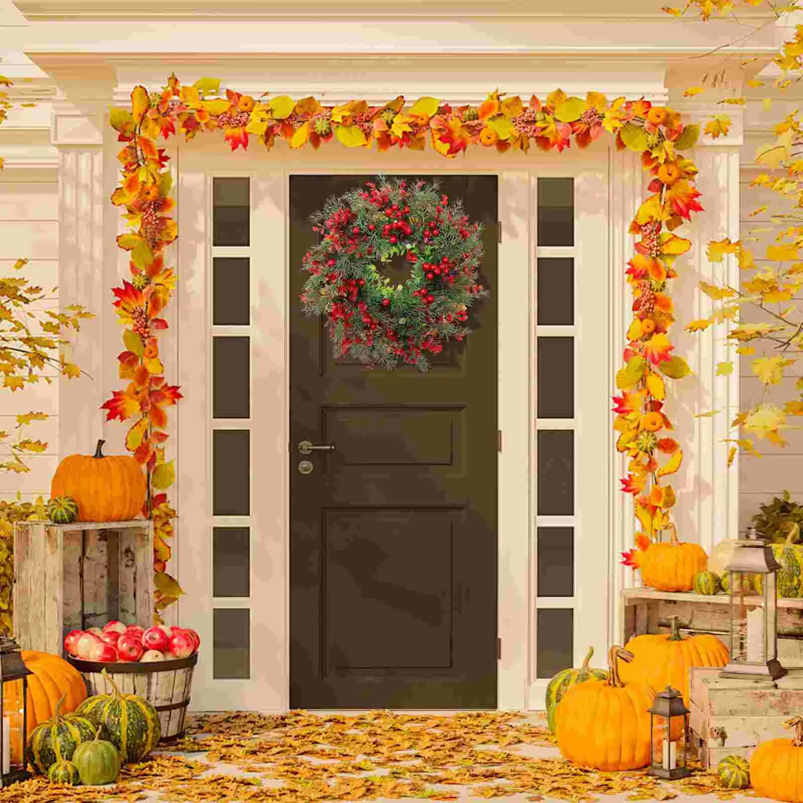 Artificial Garland Christmas Wreath Decorations Outdoor Garlands Tree Xmas Party Supplies